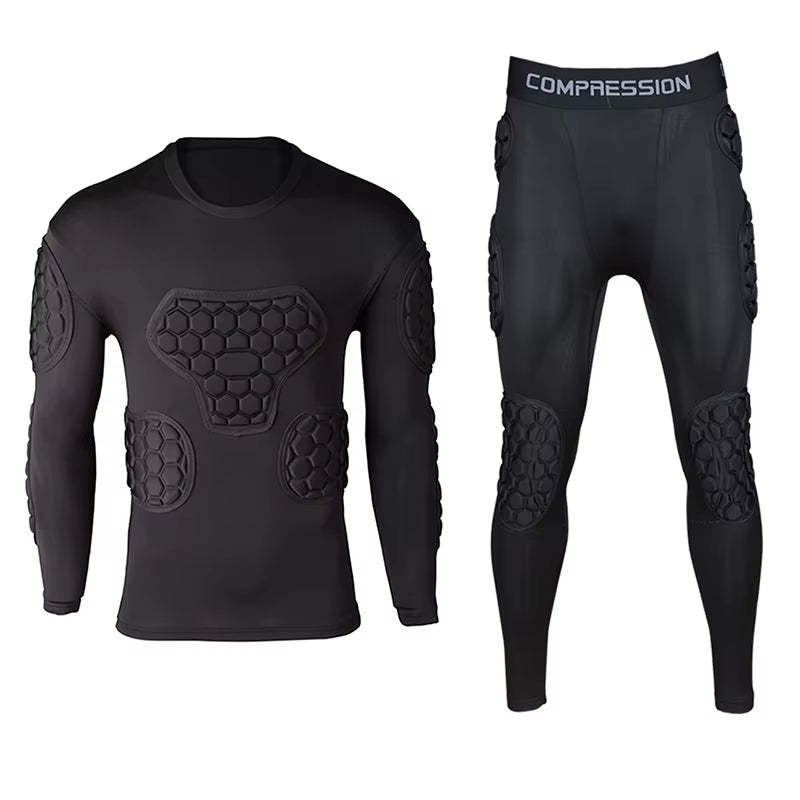 Professional Goalkeeper Armor Uniforms Football Goalkeeper Jerseys Thicken EVA Sponge Elbow Goalkeeper Sports Uniforms