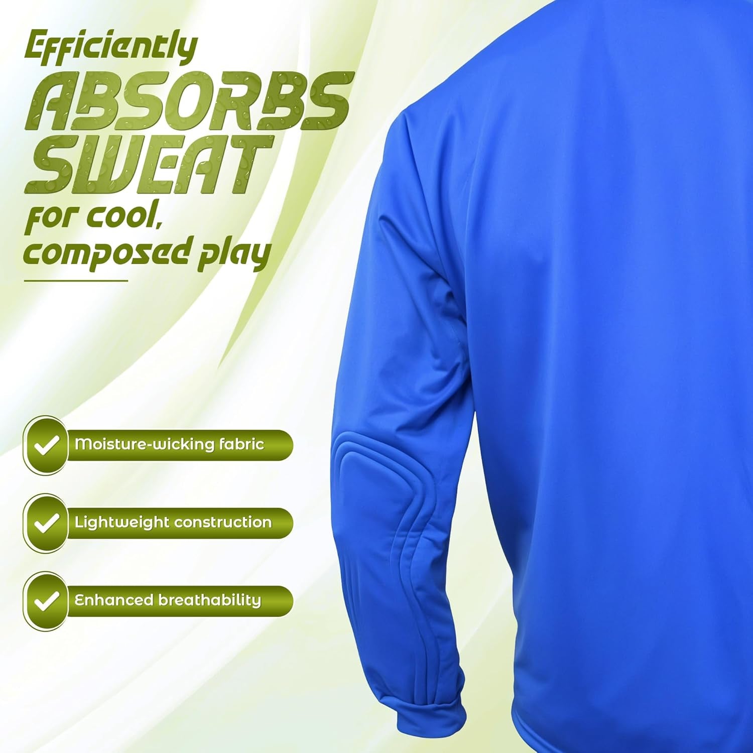 Goalkeeper Jersey for Adults | 100% Polyester Goalie Jersey with Padded Elbows | Sublimated Design for Men and Women