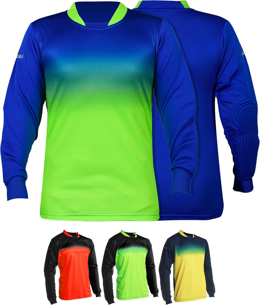 Goalkeeper Jersey for Adults | 100% Polyester Goalie Jersey with Padded Elbows | Sublimated Design for Men and Women