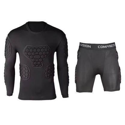Professional Goalkeeper Armor Uniforms Football Goalkeeper Jerseys Thicken EVA Sponge Elbow Goalkeeper Sports Uniforms